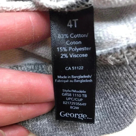 George Sweatshirt Grey  Size 4T - Picture 7 of 16